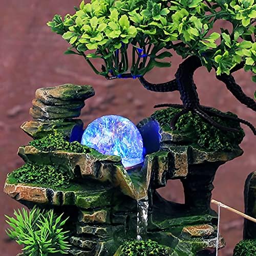 Gdrasuya10 Waterfountain Indoors Rockery Fountain Goldfish Waterfall Desktop Rockery Fountain Waterfall Water Sound Ornament - Image 4