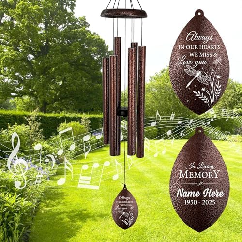 ASTARIN Personalized Sympathy Wind Chime, Deep Tone Wind Chimes for Outside, Sympathy Gifts for Loss of Mom, Bereavement Gifts for Funeral/Condolences/Memorial(Produced in Texas) - Image 6