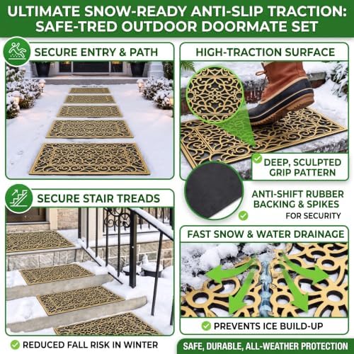 6Pack 23x15 Inch Large Rubber Stepping Stones for Outdoor Walkway - Image 7