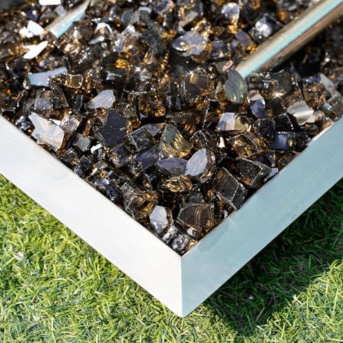 Skyflame 15LB Bronze Fire Glass, 1/2 Inch Reflective Fireplace Glass - Image 4