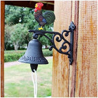 Cast Iron Wall Bell Retro Chicken Hand Bell Doorbell, Rustic Door Bell Vintage Decorative Bell Dinner Bell Shaking Bell Hanging Bell Heavy Duty Metal Bell for Indoor Outdoor Garden Yard Farmhouse by Unknown