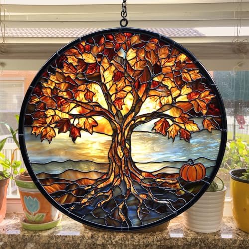 Autumn Tree of Life Acrylic Suncatcher - Image 4