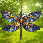 Tiffany Style Dragonfly Acrylic Suncatcher - Image 3