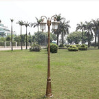 Outdoor Lamp Post Light, High Pole Landscape Street Light 2-Heads Pillar Lamp Waterproof Floor Lamp Outdoor Courtyard Post Lantern Rustproof Alumin，Height 2.9m - Image 4