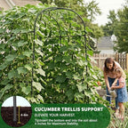 Tall Garden Arch Trellis for Climbing Plants, 83" H Metal Trellis Archway - Image 6