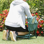 Garden Kneeler Seat with EVA Folding Portable Bench Kneeling Pad and Tool Pouch New - Image 2