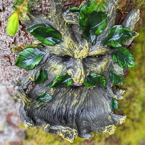 Elenon Old Man Tree Face Statue for Outdoor with Bird Feeder, Hand Painted Garden Decor Tree Hugger Whimsical Yard Art Sculpture Gift - Image 6