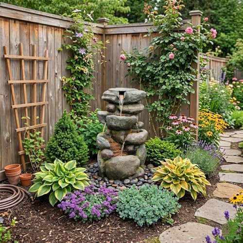 Sunlinua 29H Realistic Rock Cascading Outdoor Water Fountain with 4 Tiers - Image 7