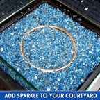 GasSaf 1/4 Inch Pacific Blue Fire Glass Reflective Tempered Fireglass, 20 lb - Image 6