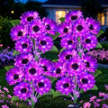 Solar Lights Outdoor, Gift for Women Mom Grandma Friends, 4 Pack 24 Solar Purple Sunflower Lights, Solar Flower Lights Waterproof, Outside Sunflower Decor Lights For Landscape Yard Patio Lawn Pathway by yulloyello