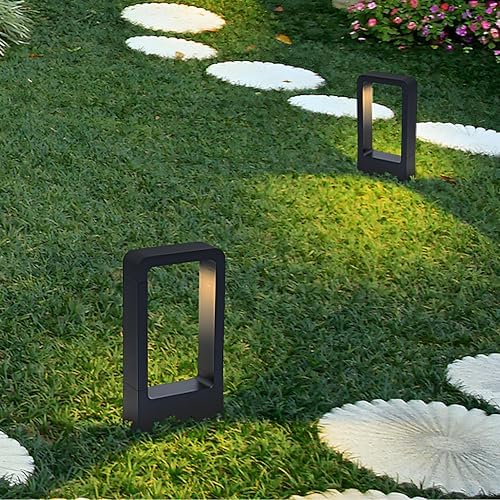 Outdoor Pathway Lights, Waterproof 3000K Bollard Lights, LED Landscape Lighting for Outside Patio Sidewalk Garden Yard Lawn Outdoor LED Decor Lighting (30 * 16 * 6CM) - Image 7