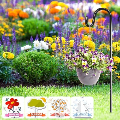 24 Pack 25 Inch Shepherds Hooks Outdoor Metal Garden Hook for Hanging Plant - Image 5