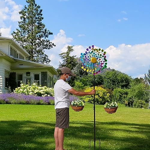 Large Metal Kinetic Wind Spinners Outdoor Garden Yard Decor - Image 3