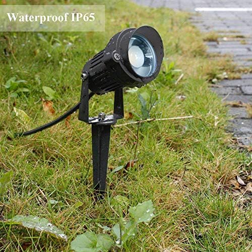 8Pack 5W Low Voltage Landscape Lights with Connectors Outdoor Lighting 24V AC/DC Focusing Lens LED Landscape Spotlights,600LM Warm White Waterproof Outdoor Garden Yard Lights - Image 2