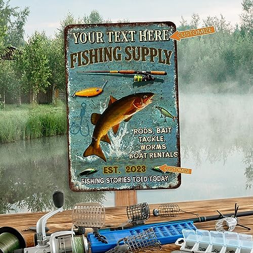 Personalized Fishing Sign Fishing Supply Bait & Tackle Custom Fishing Décor Cabin Wall Décor Lake House Decorations Fish Décor Gifts For Men 108122002066 - Image 4