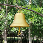 GTPBAO Antique Golden Cast Iron Door Bell, Large Service Bells for Homes Kitchen Grocery Patio, Weatherproof Dinner Bell(Bell 19.5cm/7.7in) - Image 3