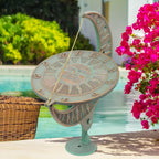 Whitehall Products Sun and Moon Sundial, Copper Verdi - Image 3