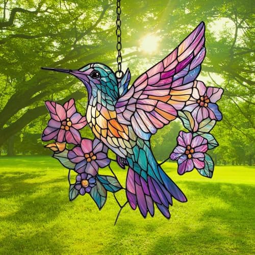 Cute Colorful Hummingbird Acrylic Suncatcher - Image 3