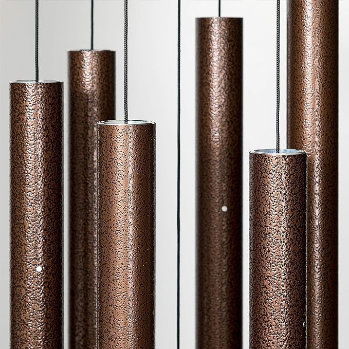 44" Aluminum Wind Chimes - Premium Wind Chime to Create a Zen Atmosphere - Wind Chime Suitable for Outdoor, Garden, Patio, Backyard, Garden Decoration with Wind Catcher Decor Gift (Copper Vein) - Image 2