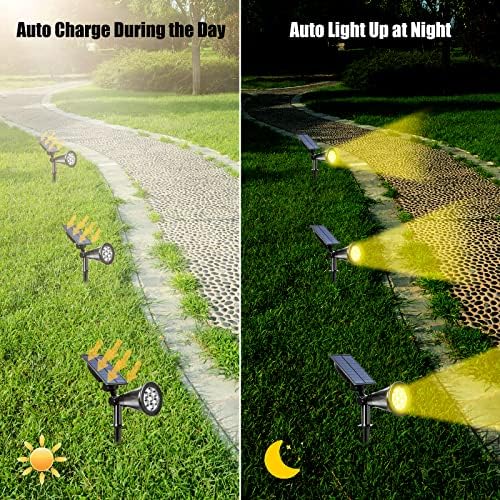 T-SUN Solar Spot Lights Outdoor Waterproof, Warm White, 2 Pack - Image 3