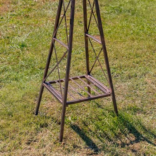 Windmill Spinner with Moving Hand-Painted Animals Scenes on Top, Includes Metal Tower Stand, Decorative Garden Decor (Flying Dragon) - Image 5