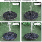 Drumstone    Solar Bird Bath Fountain, Fountain Free Standing Floating Solar Powered Water Fountain Pump for Bird Bath, Garden, Pond, Pool, Outdoor - Image 2