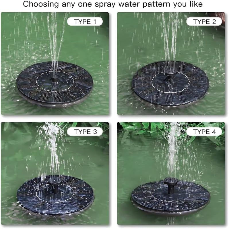 Drumstone    Solar Bird Bath Fountain, Fountain Free Standing Floating Solar Powered Water Fountain Pump for Bird Bath, Garden, Pond, Pool, Outdoor - Image 2