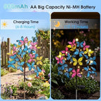 Butterfly Solar Lights Garden Stakes for Outside Cemetery Grave Decorations - Image 2