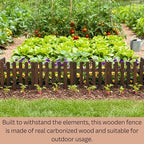 ShopLaLa Landscape Edging (Total 5.5ft Length) Wooden Animal Barrier Fence - Image 3