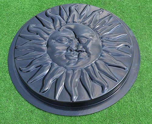 Concrete Mold Sun and Moon Plaster Concrete Stepping Stone Garden Path Decor (S11) - Image 4