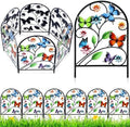 Yaocom 12 Pack Butterfly Garden Fence 16.5" H x 11.8" W Metal Stake by Yaocom