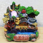 Wind Water Creative Decoration Statue,Resin Tabletop Water Fountain,Indoor and Outdoor Waterfall,Electric Portable Little Fake Mountain with Rotating Ball Decoration Gift-Flowing Water Swings 1 by Unknown