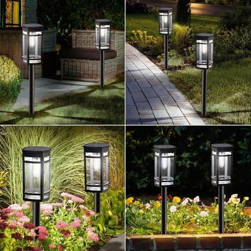 EXCMARK 12 Pack Solar Pathway Lights Outdoor Waterproof, Cool White - Image 7