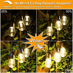 Mlambert 3 Color Outdoor LED Dimmable String Lights with Remote 48FT, Black - Image 5
