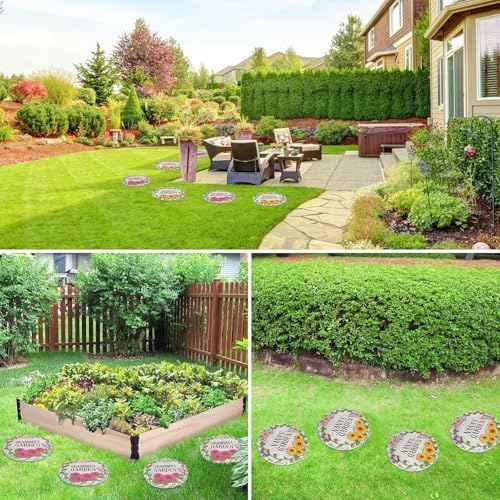 Garden Stepping Stones Set of 2,Ybenlld 10 inch Nana's Outdoor Garden Decor,Decorative Stones Pavers for Garden Walkway Landscaping,Grandma’s Gift - Image 5