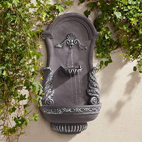 San Pablo Grey Ornate 33" Large Wall Outdoor Fountain by John Timberland by JohnTimberland
