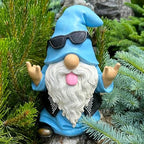 Mood Lab Garden Gnome - Rocker Gnome Statue - 9.25 Inch Tall Lawn Figurine - for Outdoor or House Decor - Funny Yard and Patio Decoration - Image 4