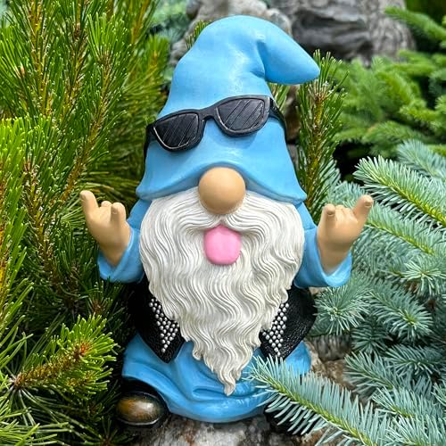 Mood Lab Garden Gnome - Rocker Gnome Statue - 9.25 Inch Tall Lawn Figurine - for Outdoor or House Decor - Funny Yard and Patio Decoration - Image 4