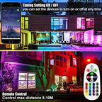 2 Pack 50W RGB Wall Washer Light, Indmird Stage Wash Light Bar, RGB Light Bar, Warm 3000K & 16 Million Colors&Timing& Music Sync, for Commercial Lighting, Birthday Party, Garden Lighting, Wall Display - Image 3