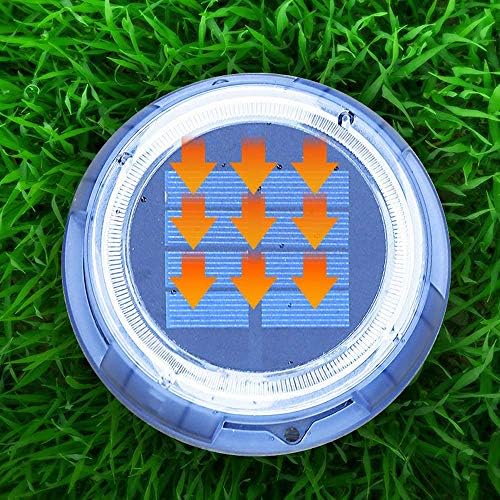 Solar Ground Lights, 12 Lamp Beads Led Solar Garden Lights Outdoor Waterproof for Landscape Lighting Lawn Pathway Yard Driveway In-Ground Disk Buried Lights,White Light - Image 2
