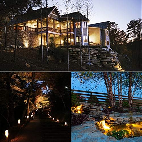 Landscape Lighting 12V 5W LED Landscape Spotlight Cast-Aluminum Waterproof Outdoor Low Voltage 450 Lumen Warm White for Garden, Lawn, Porch, Patio and Yard (2 Pack, Black) - Image 7