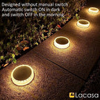 Lacasa Solar Deck Lights, 4 Pack 30LM Outdoor Solar Powered Step Lights, LED Dock Lights Warm White 2700K Light up All Night IP68 Waterproof Auto ON/Off for Garden Stairs Driveway Pathway Lighting - Image 5