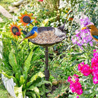 Sungmor Antique Shell-Shape Cast Iron Bird Bath 21in Tall Stand - Image 2