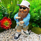 Mood Lab Garden Gnome - Lucky Rich Gnome Statue - 9.25 Inch Tall Lawn Figurine - for Outdoor or House Decor - Image 3