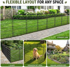 No Dig Garden Fence Outdoor for Yard, 5 Panels with Gate - Image 6