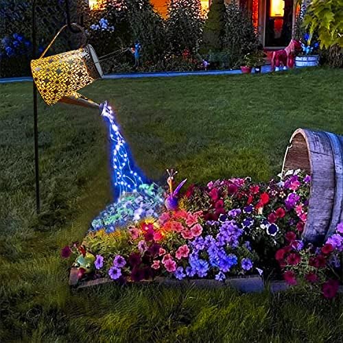 VOOKRY Solar Watering Can Lights, Large Retro Hanging Blue Solar Lights Outdoor Decorative Garden Decor Waterproof for Outside Patio Yard Porch Lawn Landscape, Gifts for Women Mom Grandma Birthday by VOOKRY
