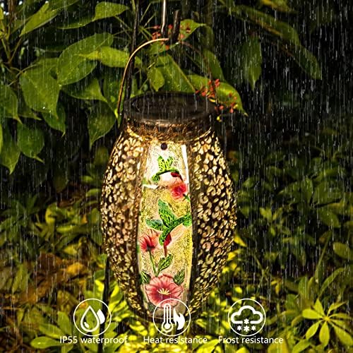 Solar Lantern Outdoor Waterproof, Hummingbird Gifts for Women Garden Decor - Image 2