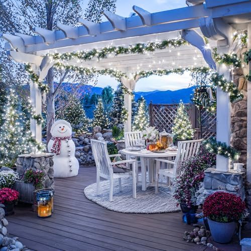 JMEXSUSS 2 Pack Solar String Lights Outdoor, Total 400 LED 151FT, White - Image 2