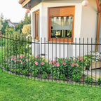 Decorative Metal Garden Fence with Gate 42" x 11.5', Dog Fence Outdoor - Image 2