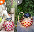 yuans Solar Table Light, Solar Mosaic Lights Color Changing Solar Glass Ball Garden Lights Waterproof Solar Night Lights Table Lamps (Red Point, 1 Pack) - Image 7